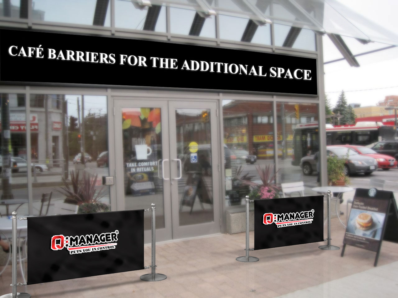 Café Barriers for the Additional Space