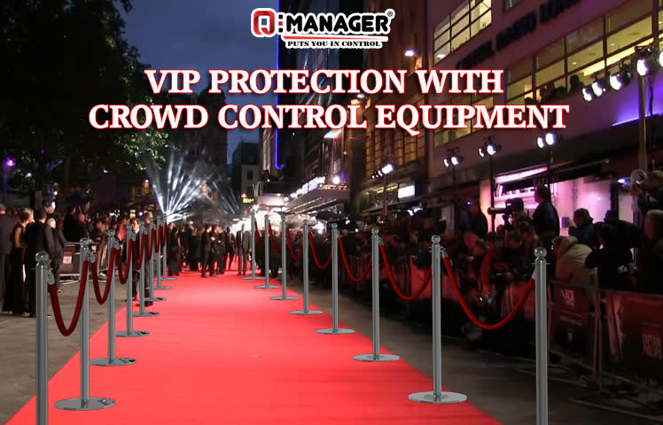 VIP PROTECTION WITH CROWD CONTROL EQUIPMENT