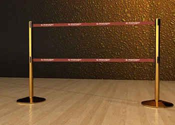 Double-Belt-Retractable-Post