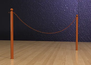Powder-Coated Classic Chain Post Floor Socket
