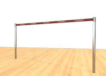 Belt Post - Floor Socket Brown