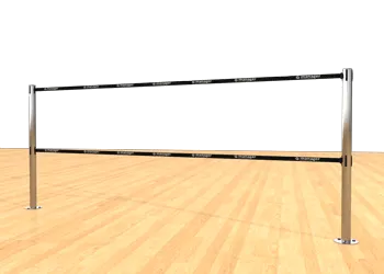 Double Belt Post - Floor Mount black