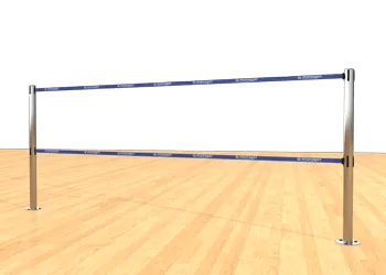 Double Belt Post - Floor Mount Blue