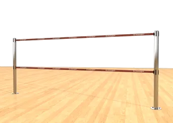 Double Belt Post - Floor Mount Brown