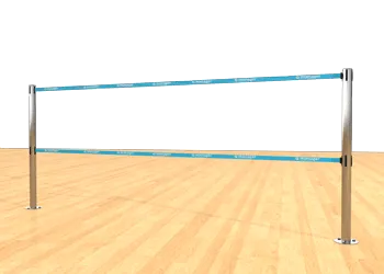 Double Belt Post - Floor Mount Cyan