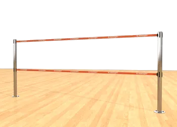 Double Belt Post - Floor Mount Orange