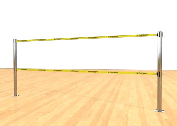 Double Belt Post - Floor Mount Yellow