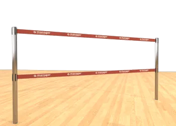 Double Belt Post - Floor Socket Brown