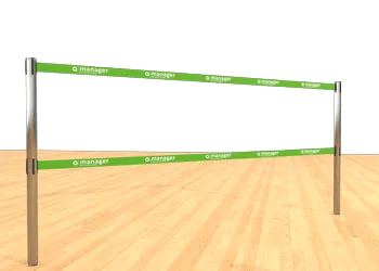 Double Belt Post - Floor Socket Green