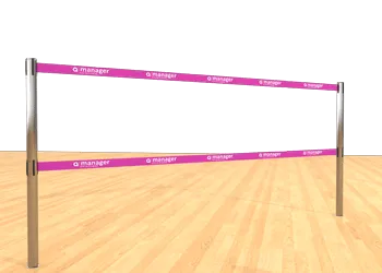 Double Belt Post - Floor Socket Megenta