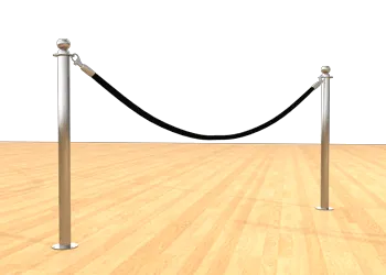 Rope Post - Floor Mount Deep Black