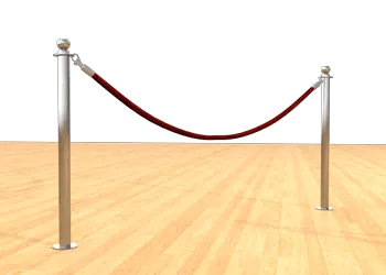 Rope Post - Floor Mount Elegant Maroon