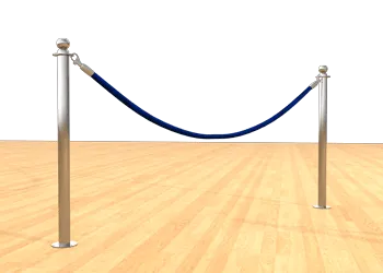 Rope Post - Floor Mount Official Blue