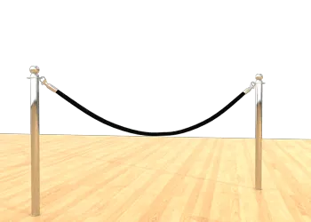 Rope Post - Floor Socket Deep Black