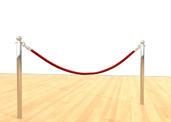 Rope Post - Floor Socket Fiery Red