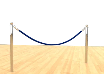 Rope Post - Floor Socket Official Blue